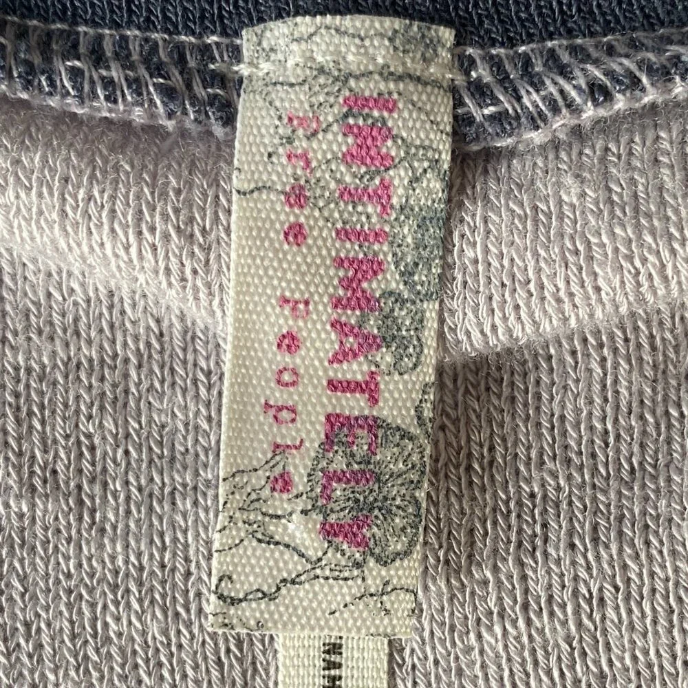 Intimately Free People Slouchy Knit Tunic Top Gray Lounge Flowy Fairy Grunge-M